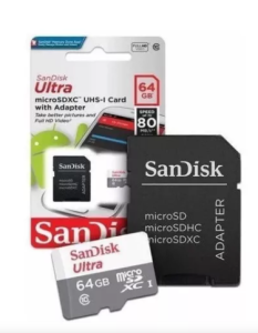 SanDisk Ultra 64GB microSDHC UHS-I Card with Adapter